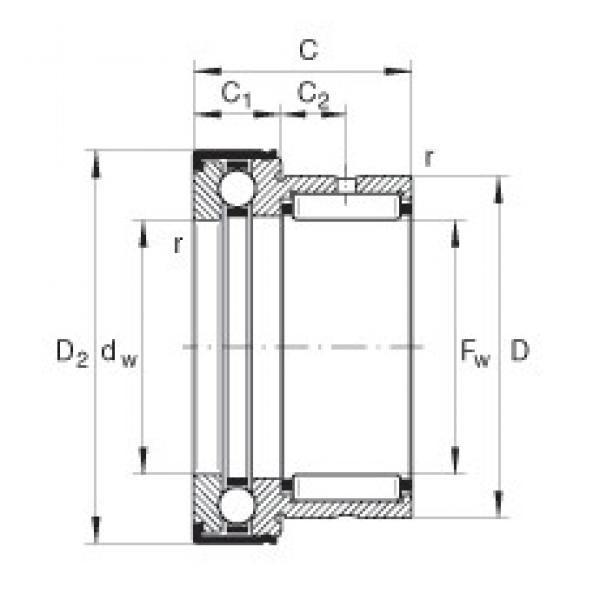 Long Description INA NKX25-Z complex bearings #1 image